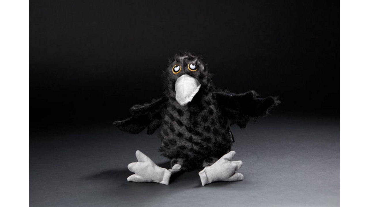 Мягкая игрушка - Черная ворона, размер 33 х 18 х 23 см.  